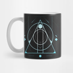 Magic blue geometric fantasy space Mug